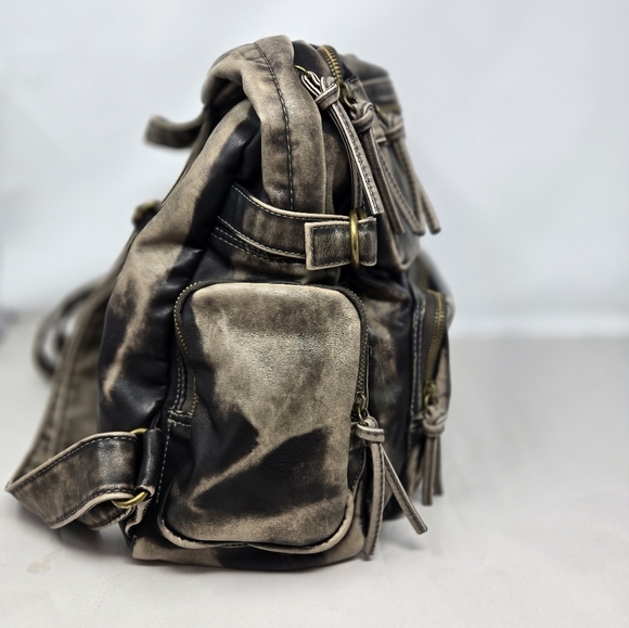 Montana West Womens Washed PU Backpack School Office Weekender Brown Distressed - Picture 11 of 15